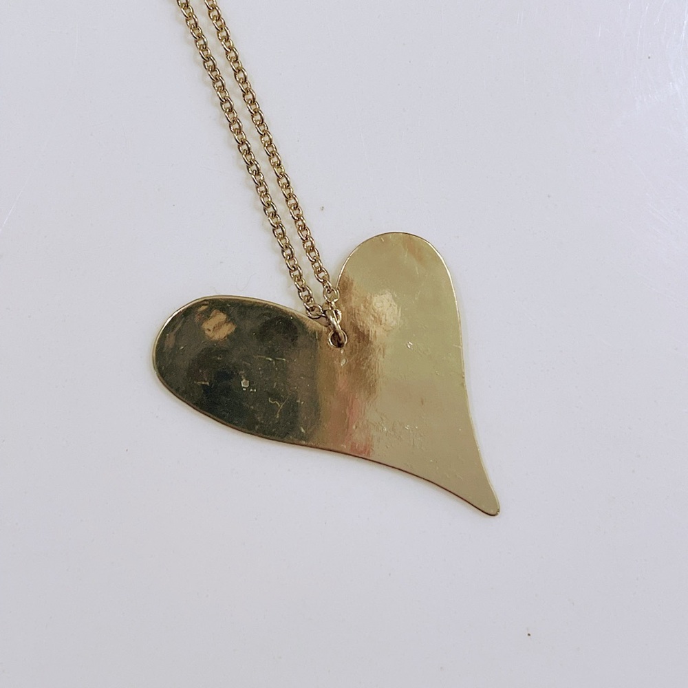 Textured Gold Heart Necklace by Nashelle Jewelry for Neiman Marcus - Picture 6 of 9